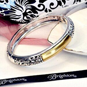 Brighton Catania 2 Tone Hinged Magnetic Closure Bangle Bracelet